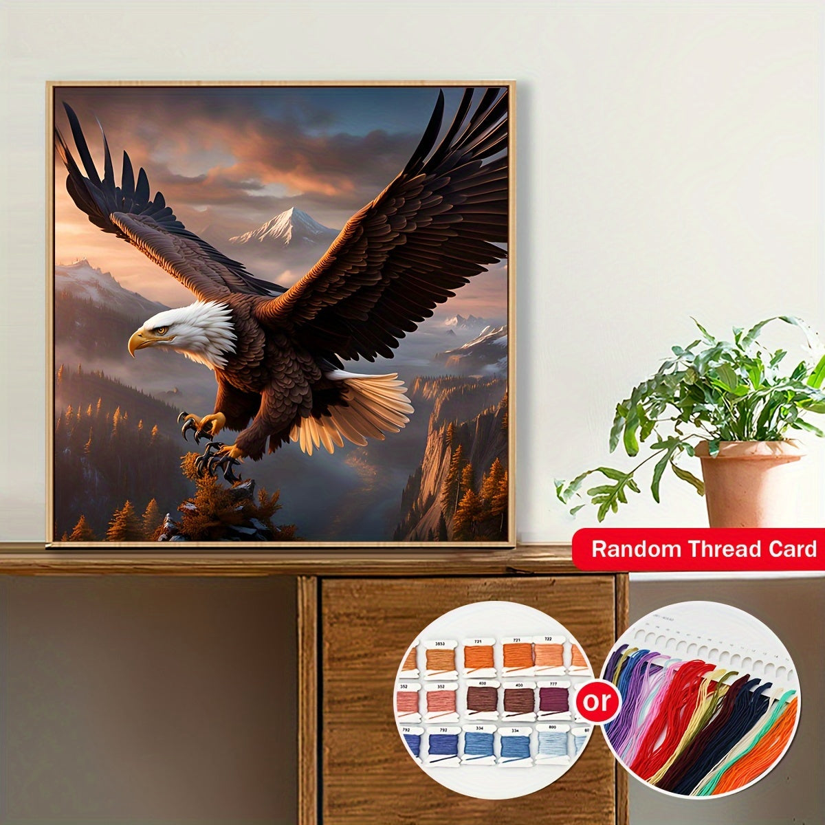 Majestic Eagle Deluxe DIY Cross Stitch Kit