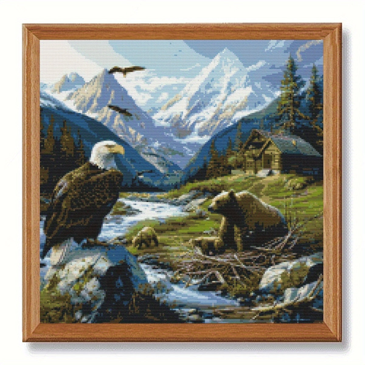 15.7x15.7" DIY Cross Stitch Kit - Beautiful Nature Scene Craft Set for Home Decor