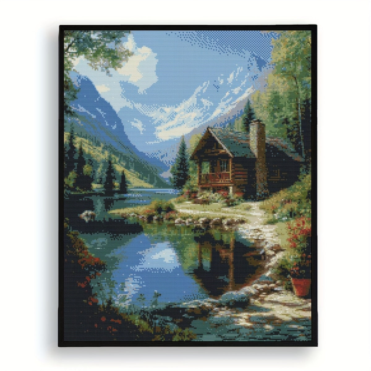 Riverside Cottage Cross Stitch  Complete 11CT/14CT Kit