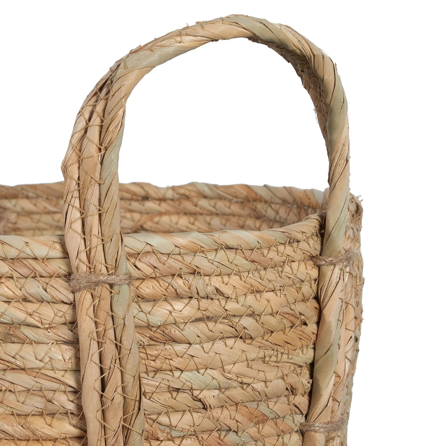 Seagrass & Paper Rope Baskets, Set of 2, Small and Medium, Storage