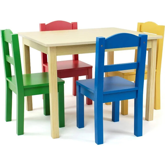 Collection Kids Wood Table & 4 Chair Set