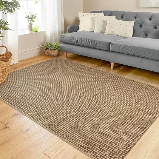 Boho Rugs  Washable Area Rugs  Natural Rubber Backed  Braided Cotton Floor Carpet