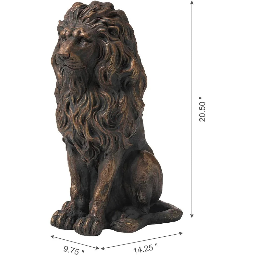 Guardian Standing Lion Outdoor Statue Home Decoration Bronze Garden Decor