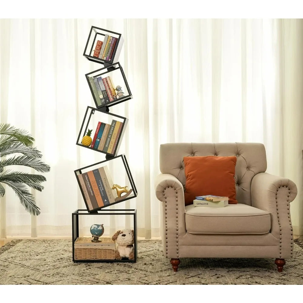 5-Tier Modern Book Storage Shelf 67" Tall  Bookshelf