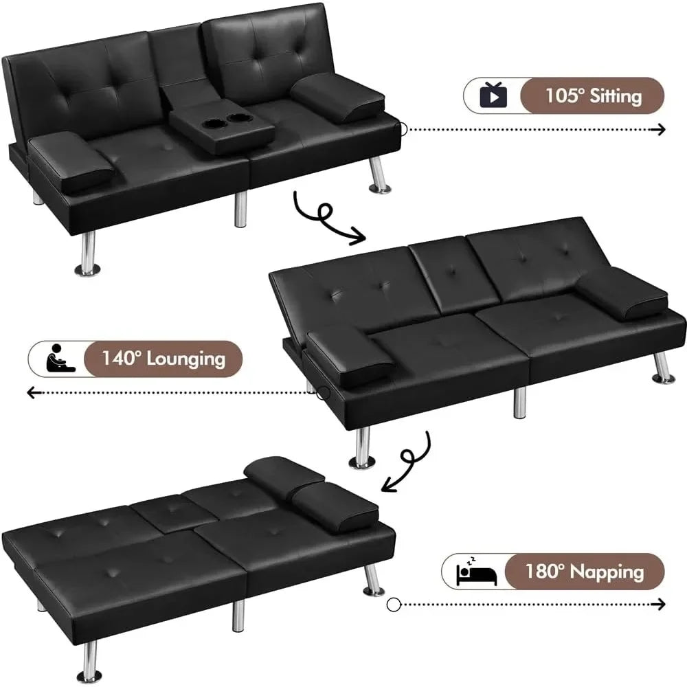 Sofa Bed Double-sided Double sofa Folding Sofa Bed Guest bed, cupholder, Bed