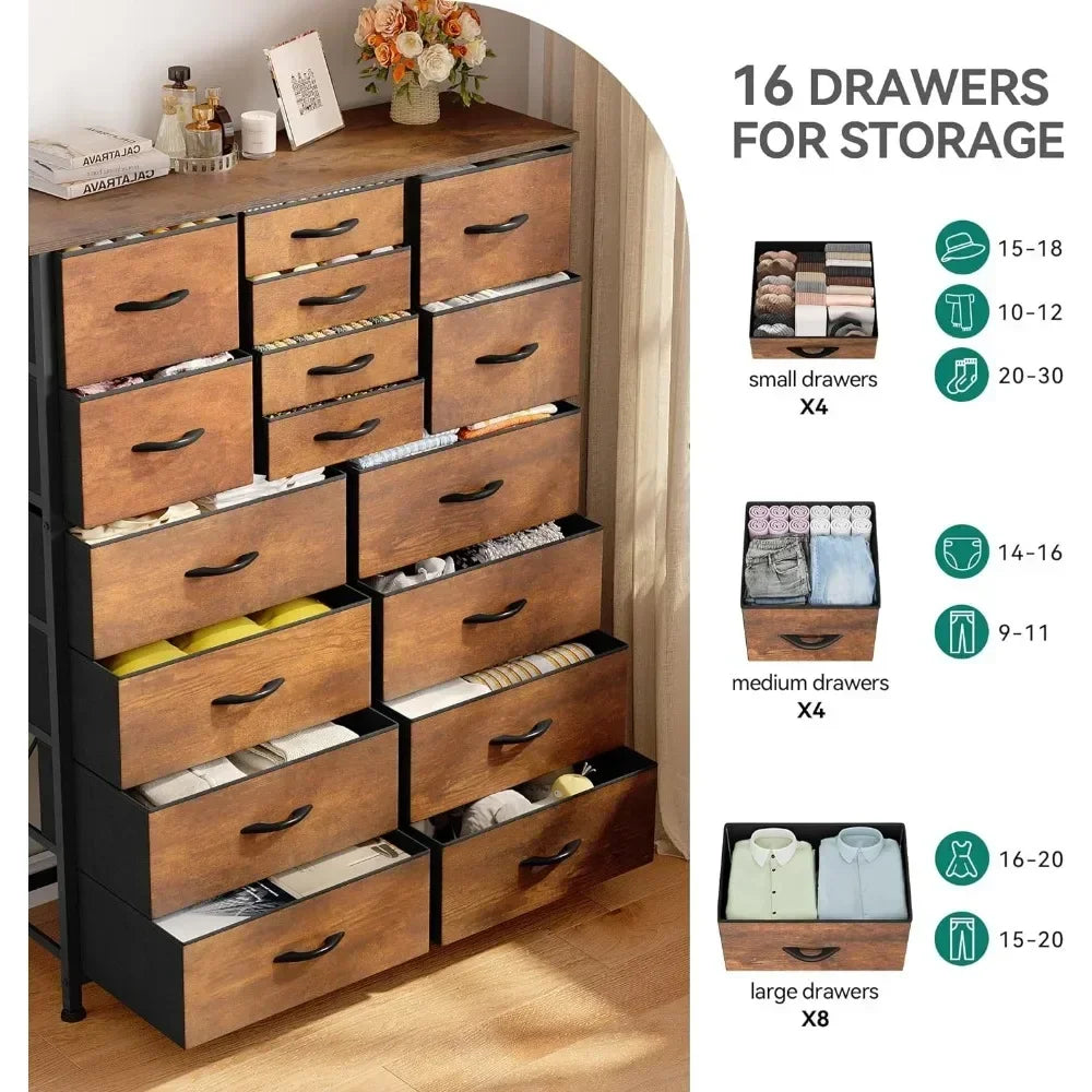 16 Drawer Dresser for Bedroom