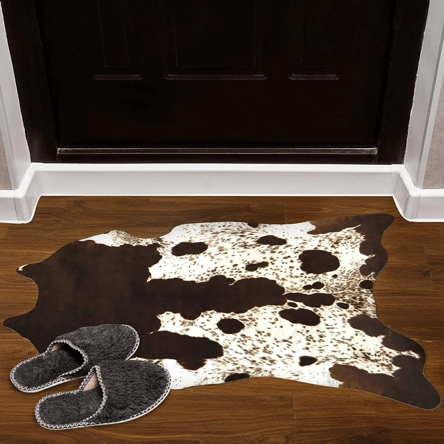 Imitation Animal Skin Pelt Cow Shaped carpet