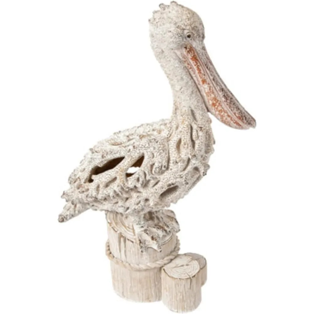 Coral Reef Beach Figurine, Pelican Statue, Sculptures and Figurines, Room Decor