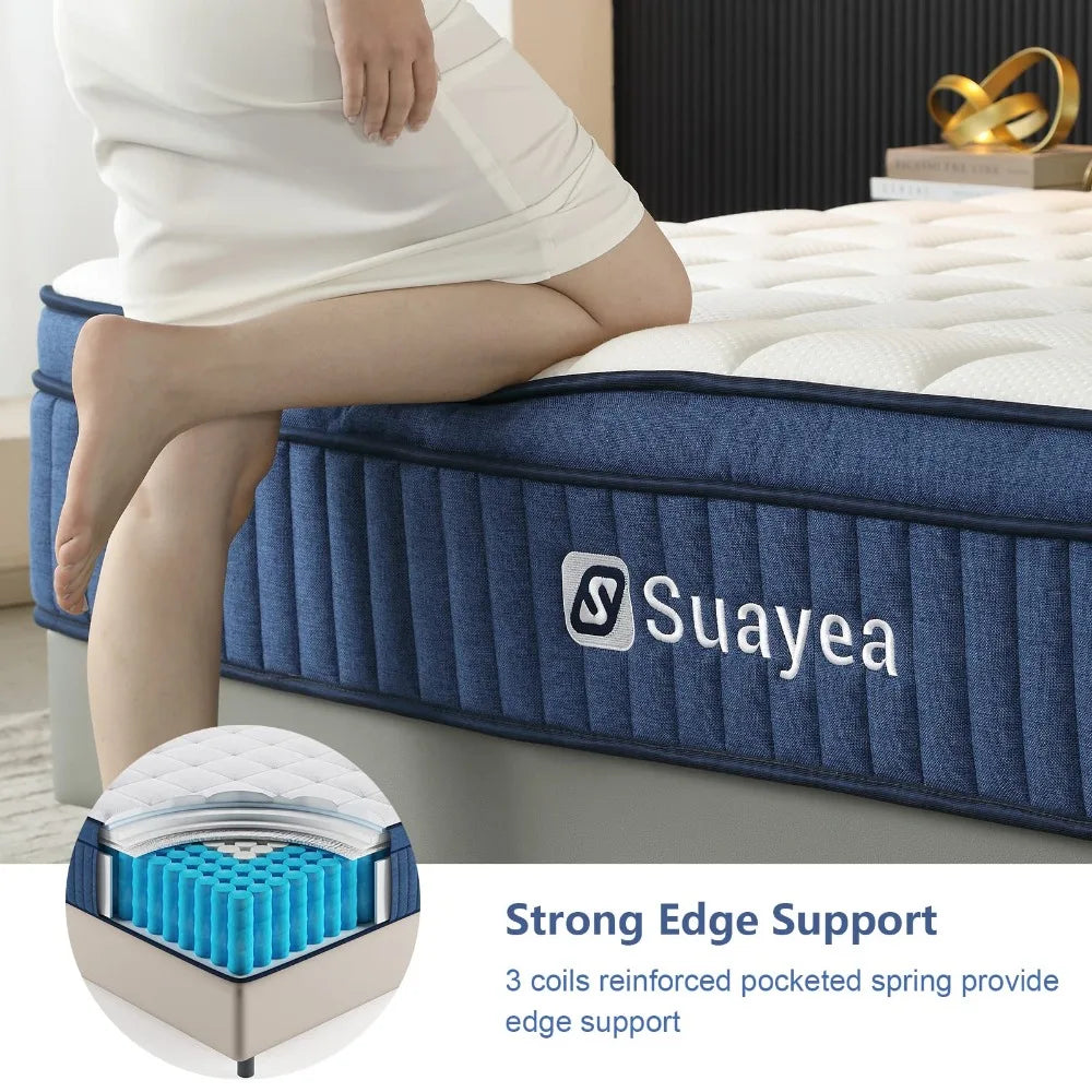 2024 New Gel Memory Foam and Pocket Spring Hybrid Mattress