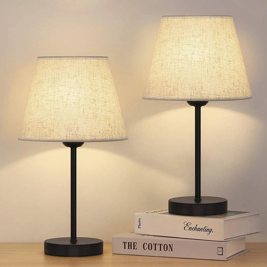 Modern Set of 2 Table Lamps Bedroom Night Lamp Desk Reading Lamp for Living Room