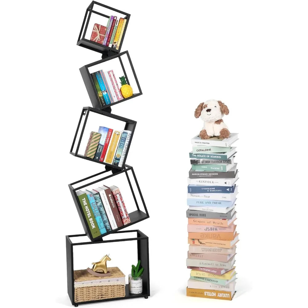 5-Tier Modern Book Storage Shelf 67" Tall  Bookshelf