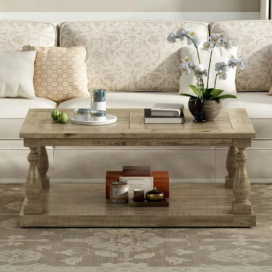 Coffee Table with Storage, Modern Living Room Reception, Wooden Coffee Table