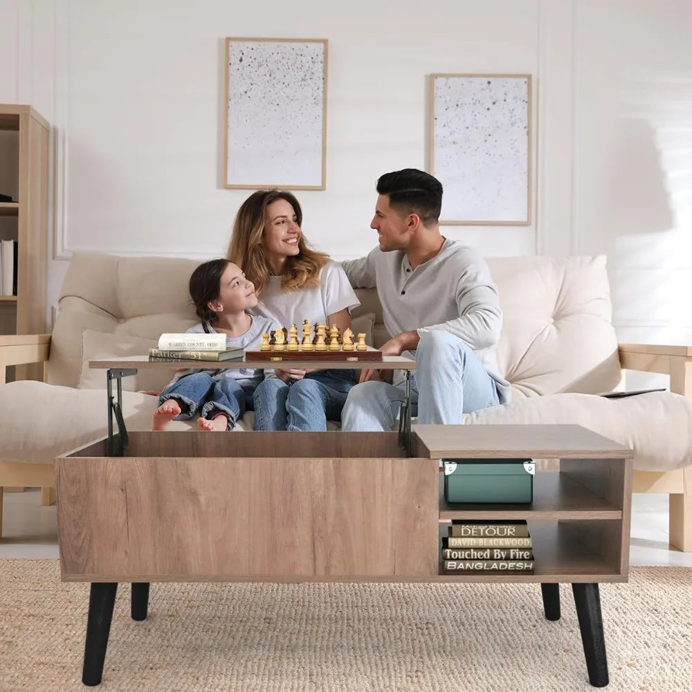 Lift Top Coffee Table with Hidden Compartment