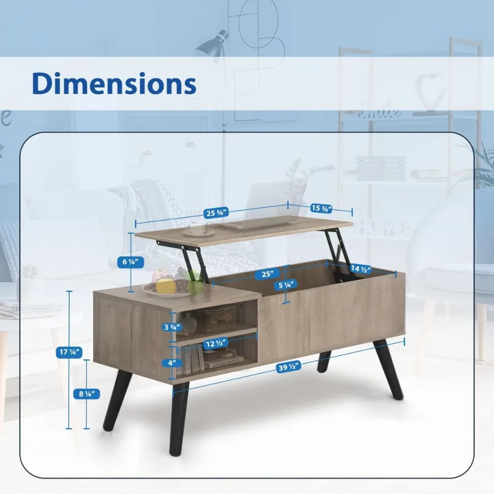 Lift Top Coffee Table with Hidden Compartment