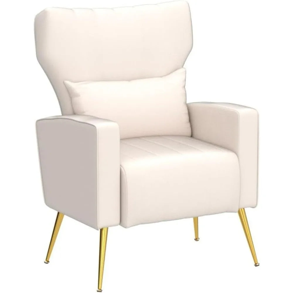 Accent Chairs Set of 2 - Upholstered Velvet Wingback Armchair