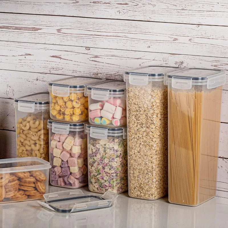 Food Storage Containers with Lids, 24 pcs Plastic Kitchen and Pantry Organization Canisters