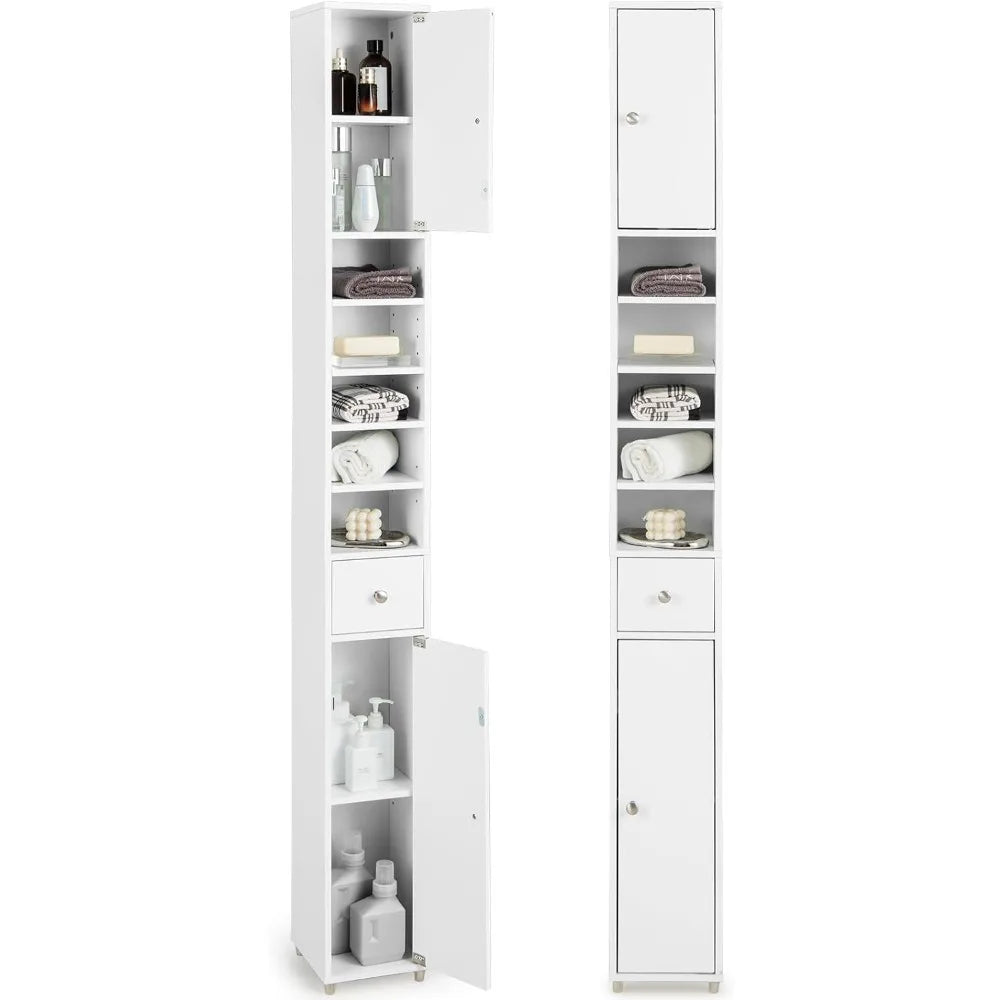 Tall Slim Bathroom Storage Cabinet, 71" Freestanding Bathroom Cabinet