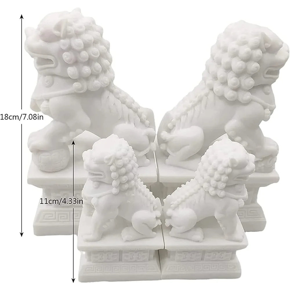 Foo Dog Statue Room Decor Pair of Guardian Lions Home Decorations