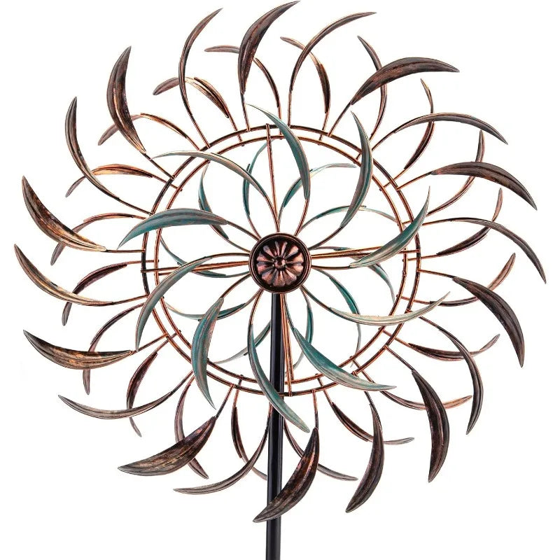 Large Outdoor Metal Wind Spinners, 360 Degrees Swivel Wind Sculpture Yard Art Decor for Patio, Lawn & Garden 66 * 15.8 Inches