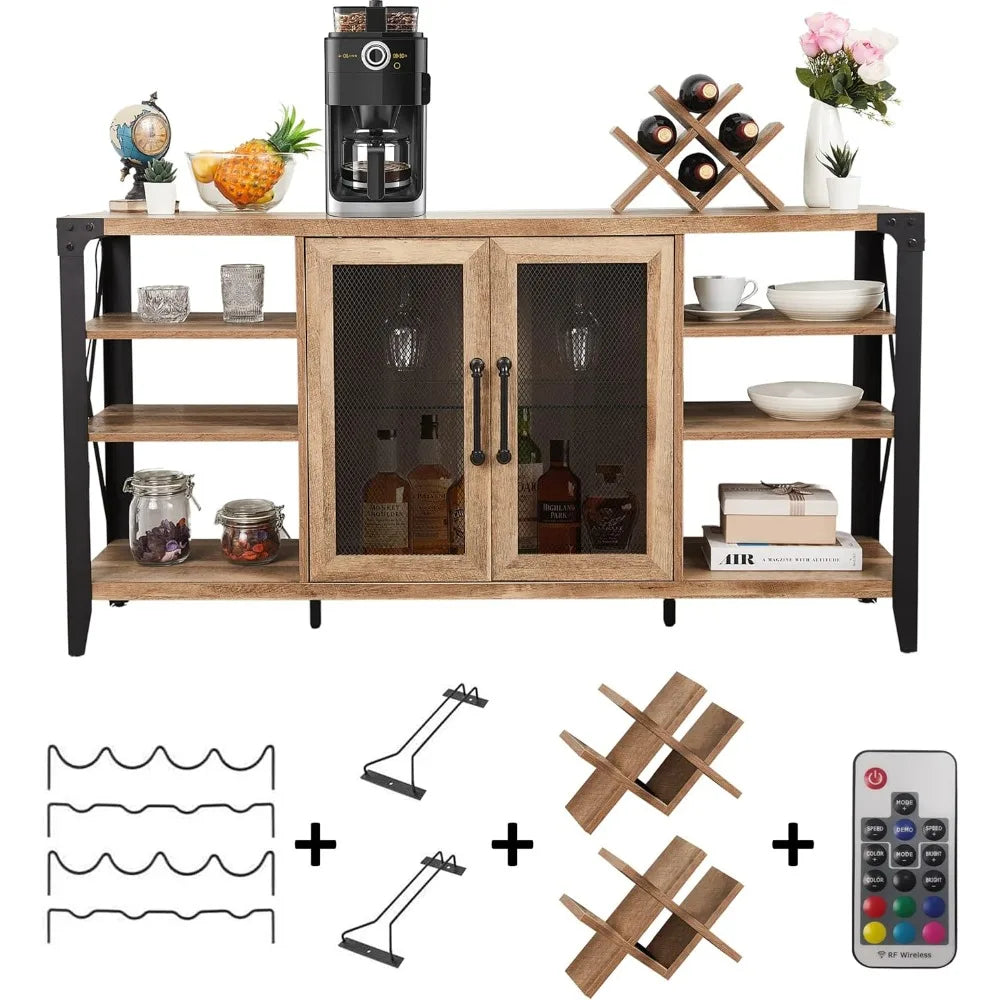 Farmhouse Coffee Bar Cabinet, 58 in(L)