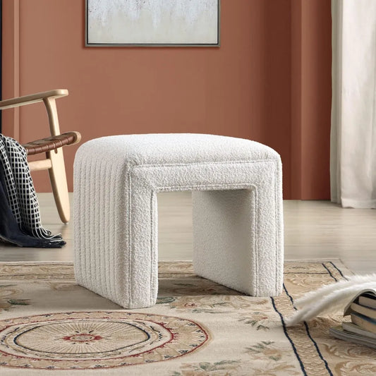 Modern Tufted Ottoman Stool  for Living Room or Bedroom