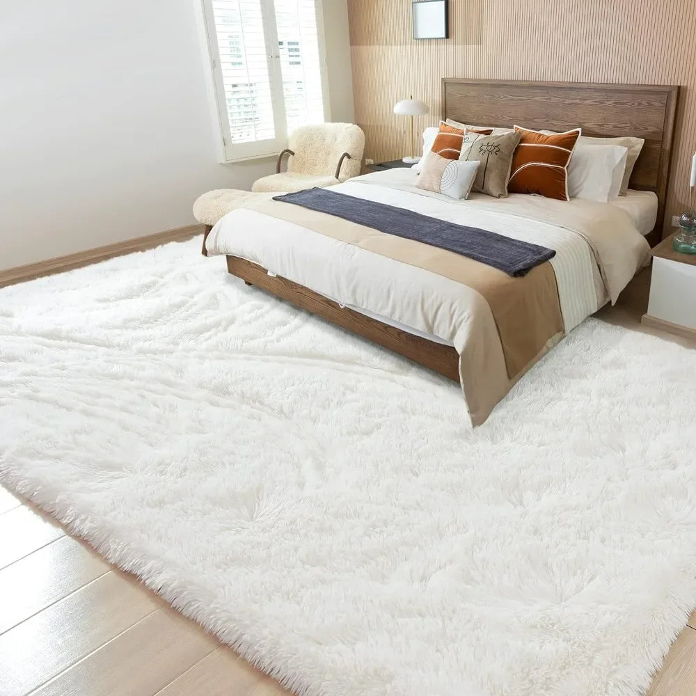 8*10, Area Rug  Decorative, Non-Slip Plush Fluffy Furry Fur Rugs Comfy