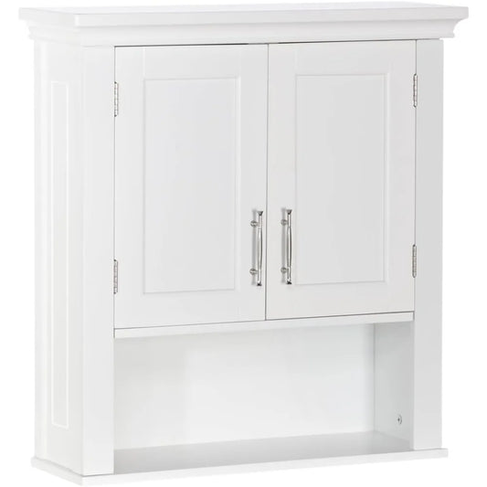 Somerset Two-Door Bathroom Storage, White Wall Cabinet