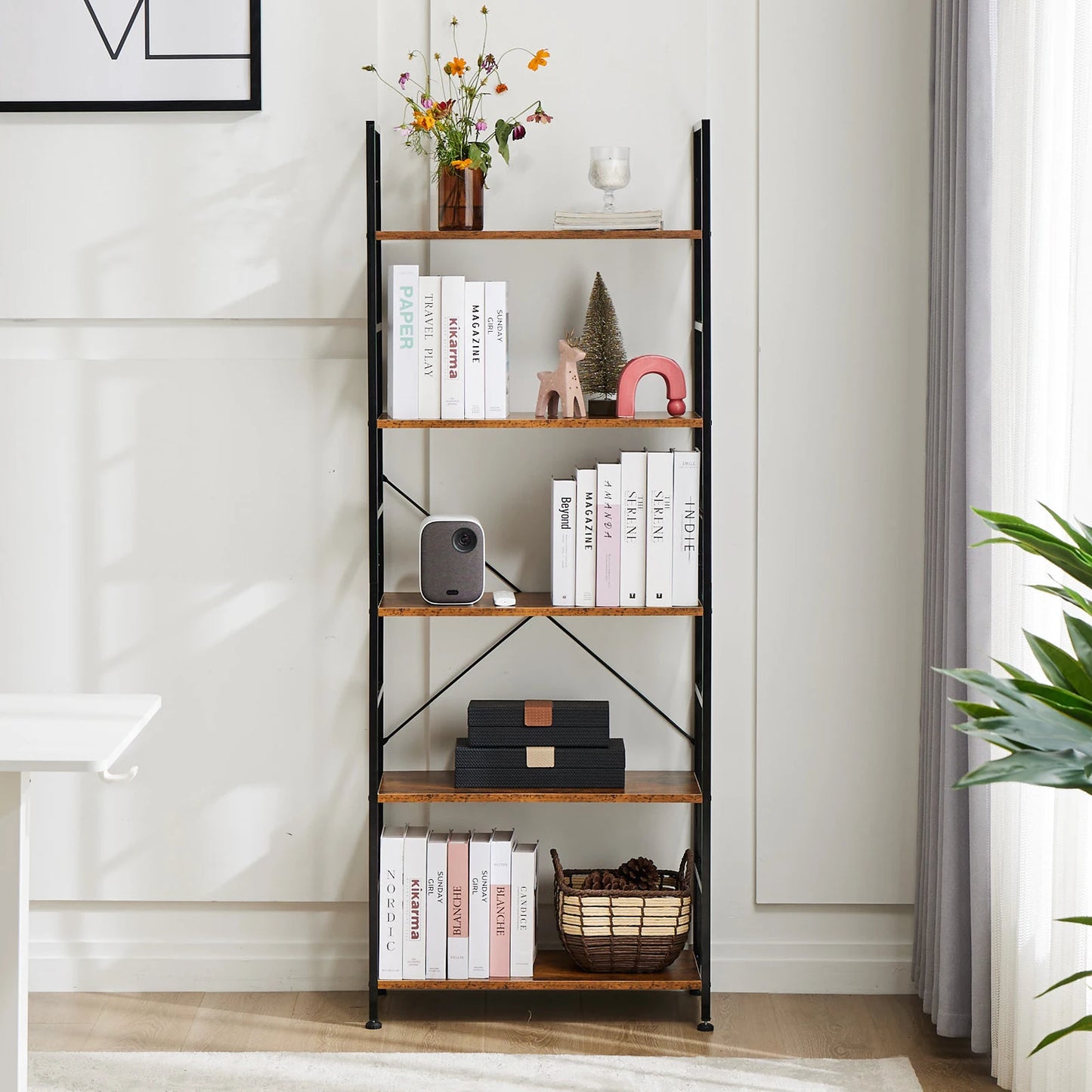 5 Tier  Modern Book Case