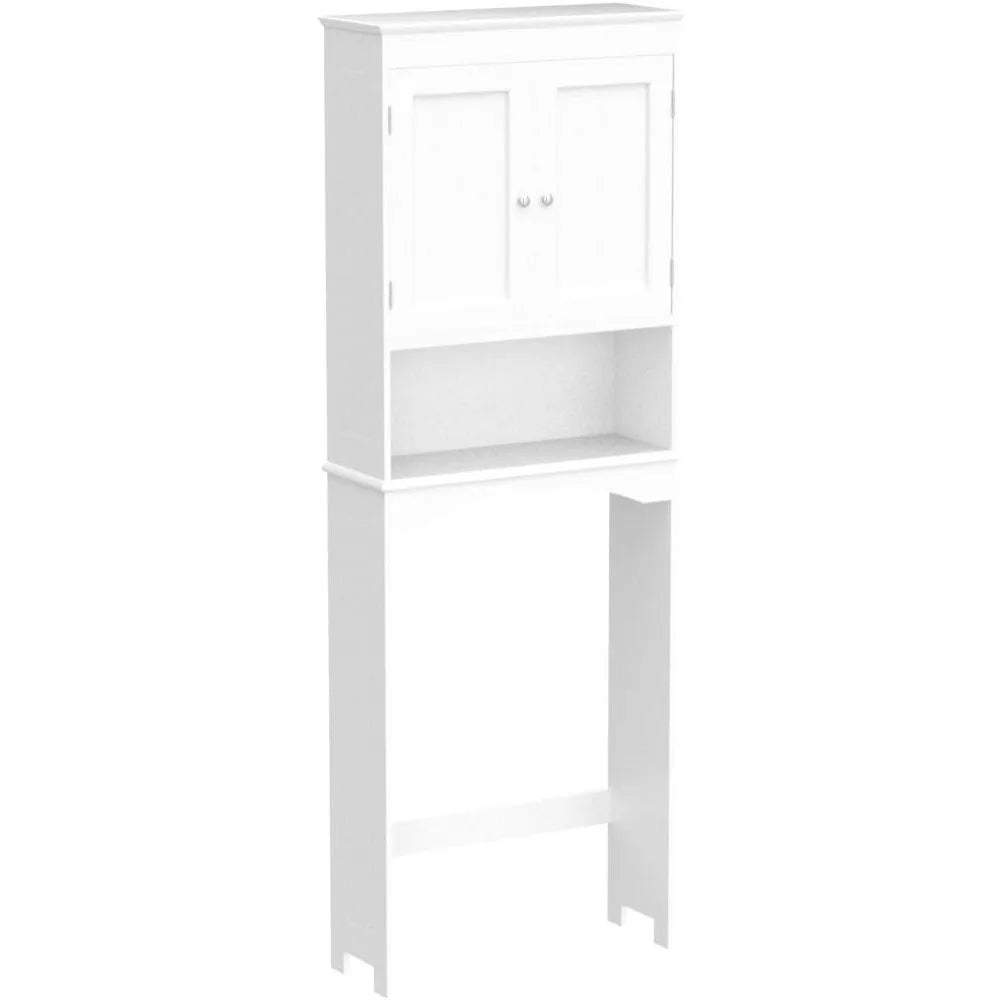 Over The Toilet Storage Cabinet with Adjustable Shelf and Double Doors