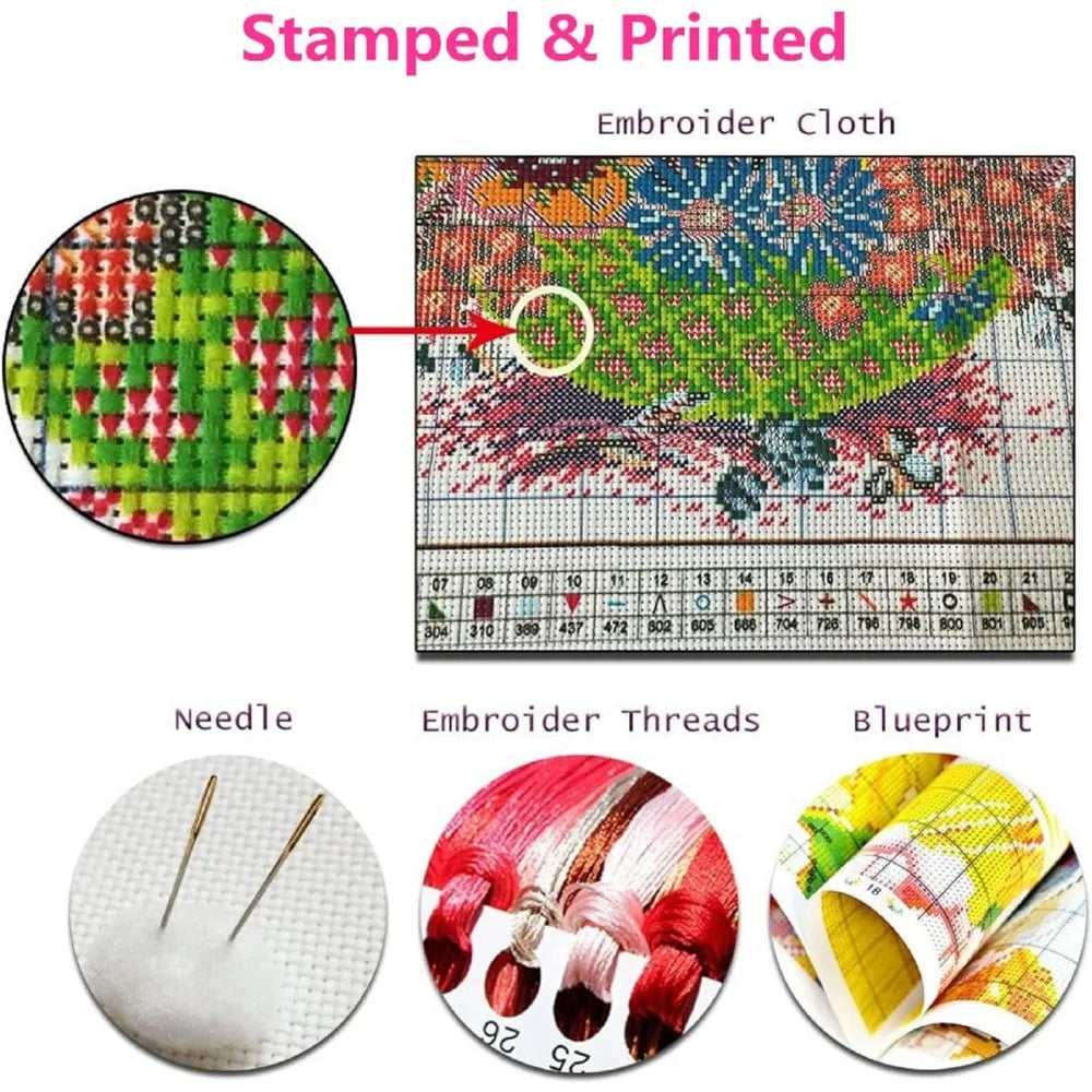 Cross Stitch Kits Stamped  DIY Cross Stitches kit Embroidery Patterns