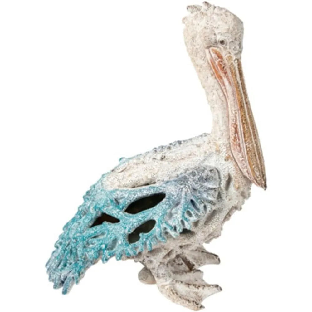 Coral Reef Beach Figurine, Pelican Statue, Sculptures and Figurines, Room Decor