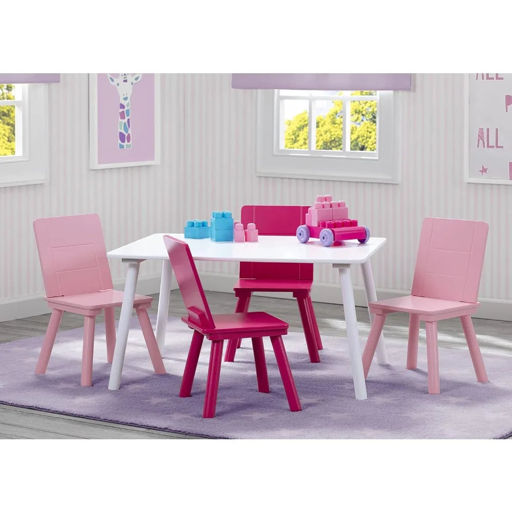 Delta Children Kids Table and Chair Set (4 Chairs Included)