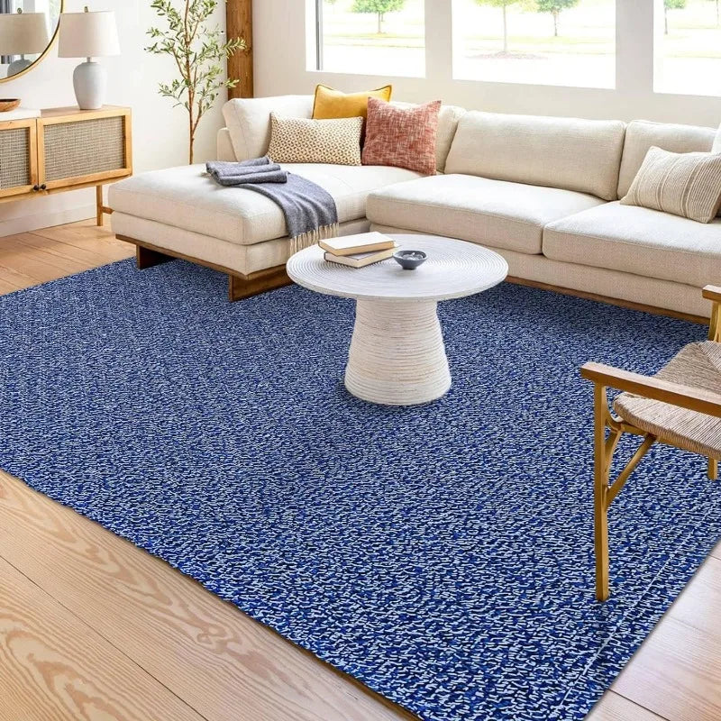 Boho Rugs  Washable Area Rugs  Natural Rubber Backed  Braided Cotton Floor Carpet