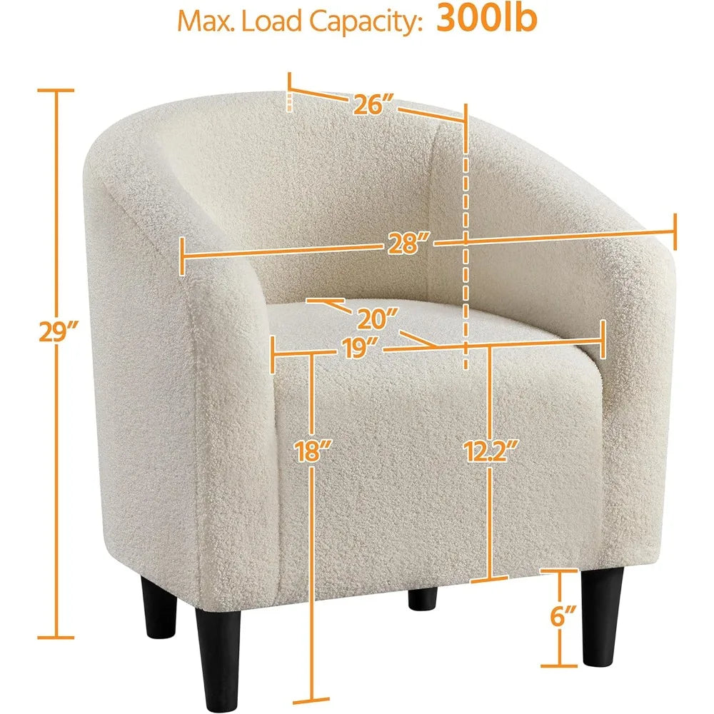 Mid-Century Accent Chairs,Cozy Armchair and Soft Padded Chair for Bedroom/Office/Stu