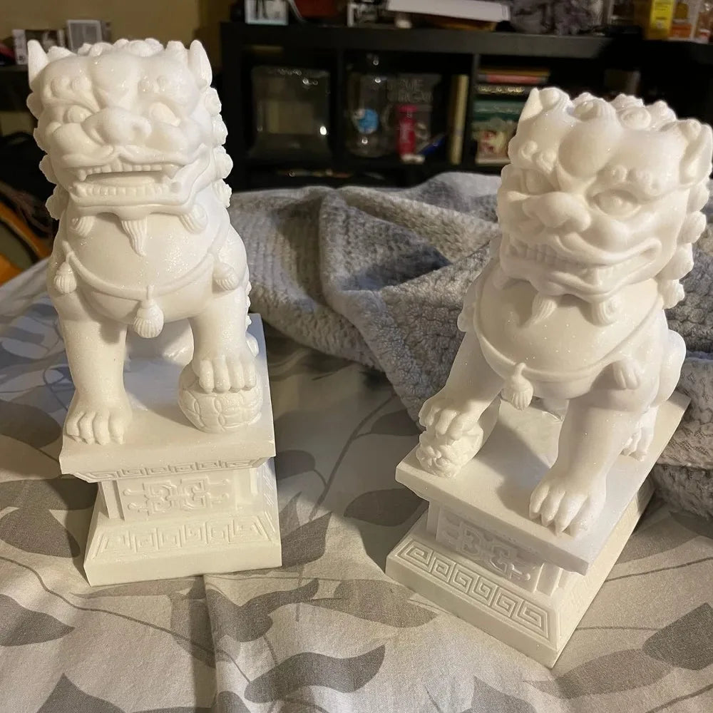 Foo Dog Statue Room Decor Pair of Guardian Lions Home Decorations