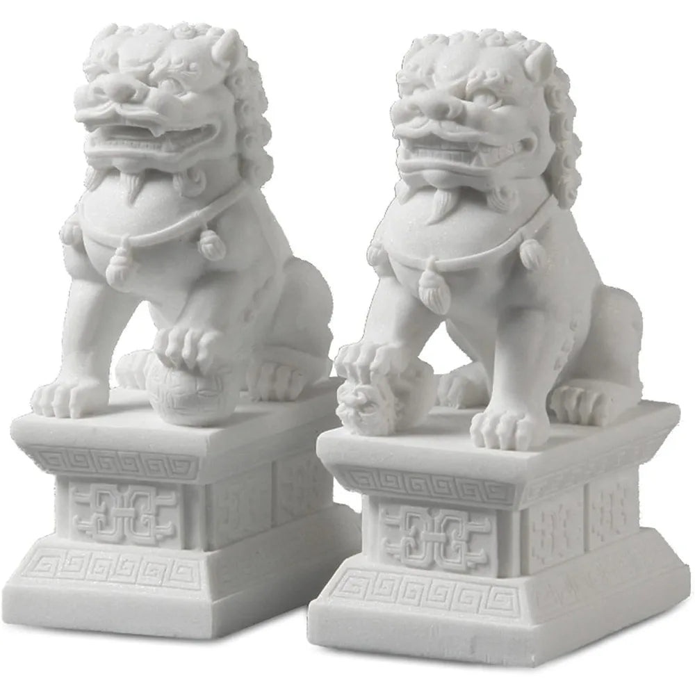 Foo Dog Statue Room Decor Pair of Guardian Lions Home Decorations