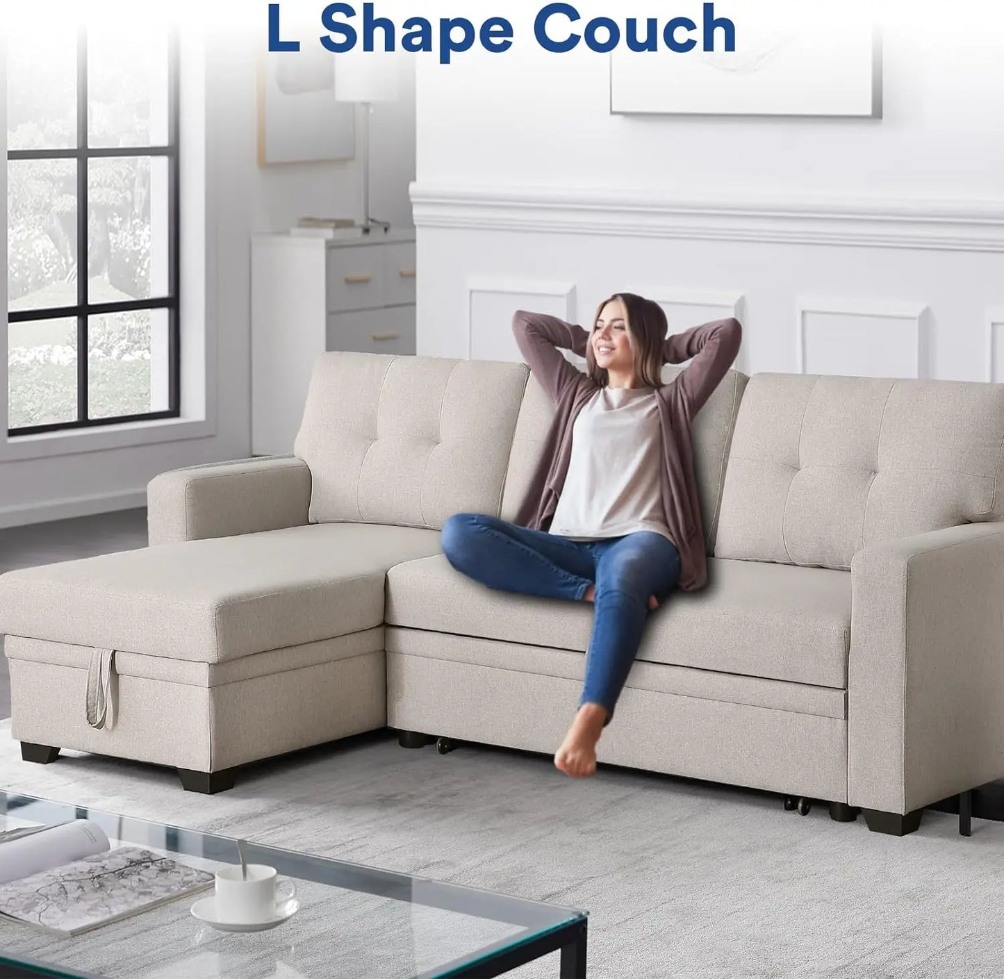 Multifunctional Comfy Sectional Sleeper Sofa