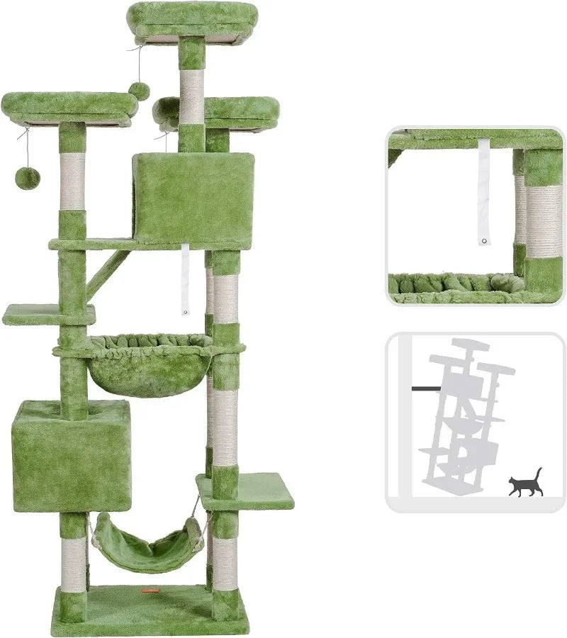 73 inches XXL Multi-Level Cat Tower for Indoor Cats