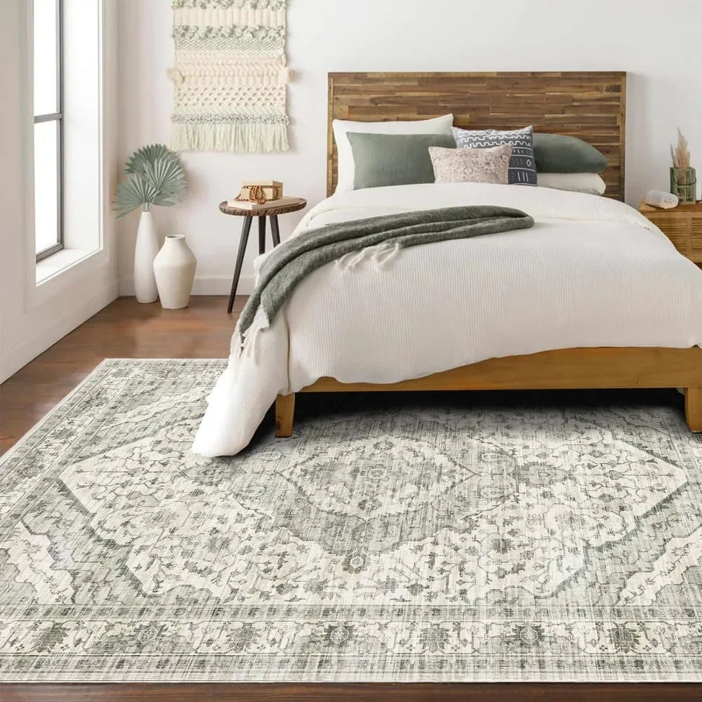 5x8 Area Rugs for Bedroom - Washable  Non-Slip Boho Rug