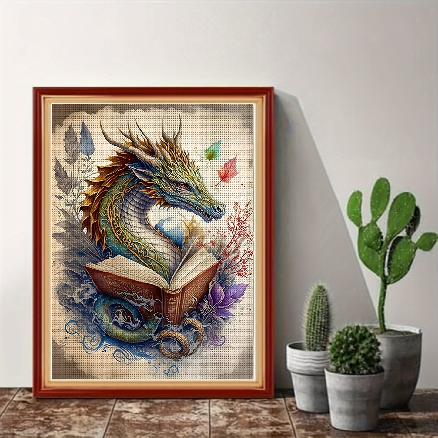 Dragon Cross Stitch Embroidery Kit, 11CT Cross Stitch Fabric Painting Craft